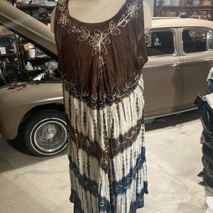 NF Free Size Tapered Dress Bohemian Style Sleeveless